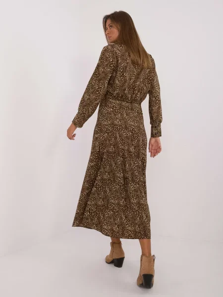 Kratek bluza Fashionhunters s potiskom z leopardjim vzorcem bež