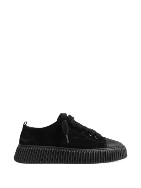 Sneakerși Rhun cu șireturi din dantelă negru