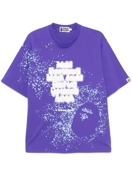 Tricou A Bathing Ape® cu imagine violet