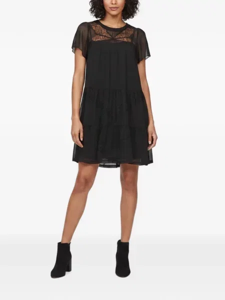 Rochie mini Sandro din dantelă negru