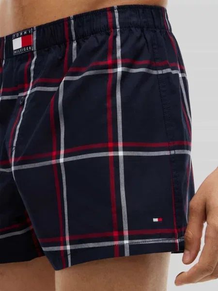 Bokserki z detal z logo w zestaw 3 szt. Tommy Hilfiger czerwone