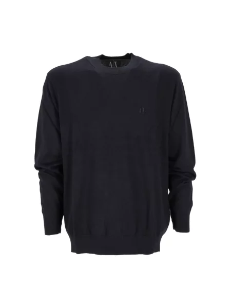 Długi sweter Armani Exchange elegancki z długim rękawem niebieski