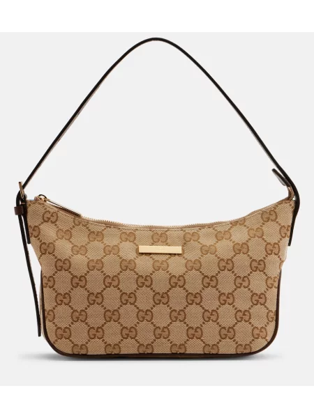 Geantă Gucci din canvas bej
