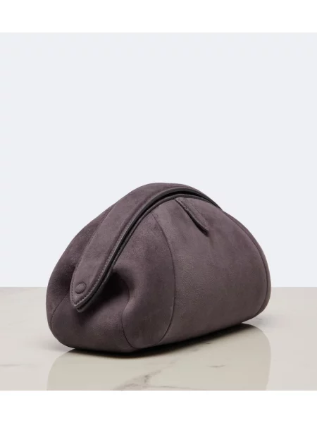 Portofel Alaïa din piele de căprioară violet