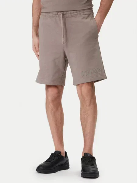 HUGO Pantaloni scurți sport Dinkoe bej