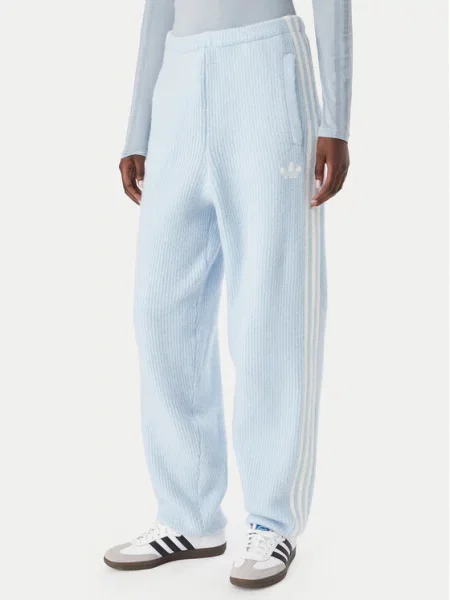 Adidas Pantaloni trening Adiluna Season 2 X Jennie Knitted Loose Joggers albastru