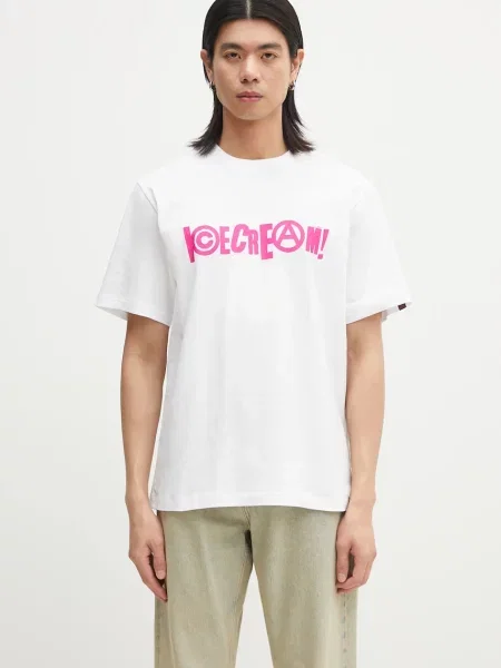Majica ICECREAM Anarchy T-Shirt za muškarce s tiskom bijela