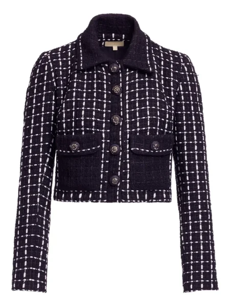 Geacă Elie Saab din tweed negru