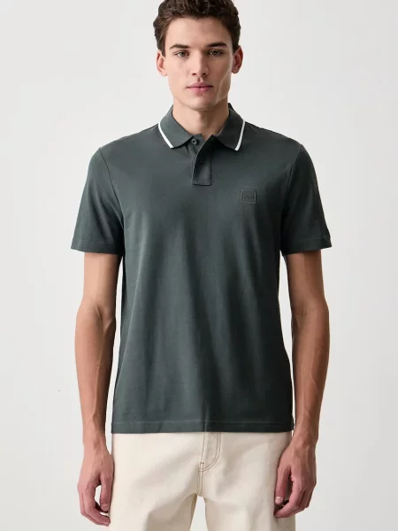 Tricou polo Boss Orange verde