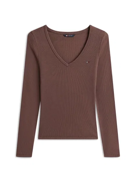 Tommy Jeans Bluză Essential maro