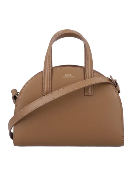 Torebka skórzana A.p.c. skórzana brązowa