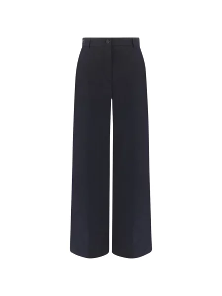 Pantaloni palazzo Paul & Shark din țesătură twill albastru