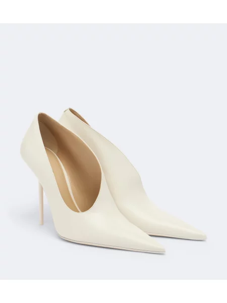 Pantofi cu toc Victoria Beckham din piele alb