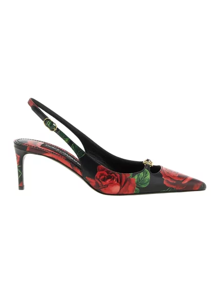 Czółenka Dolce And Gabbana skórzana z nadrukiem