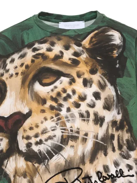 Dětské tričko Roberto Cavalli zelené