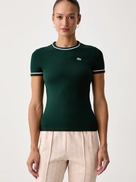 Lacoste tricou pentru femei cu verde