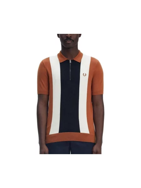 Tricou Fred Perry cu dungi maro