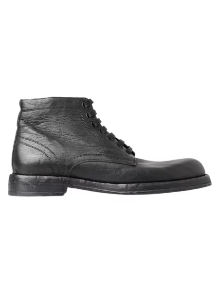 Botki Dolce And Gabbana skórzane czarne
