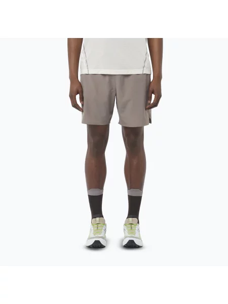 Pantaloni scurți de alergare pentru bărbați Salomon Shakeout Stlr 7" iron