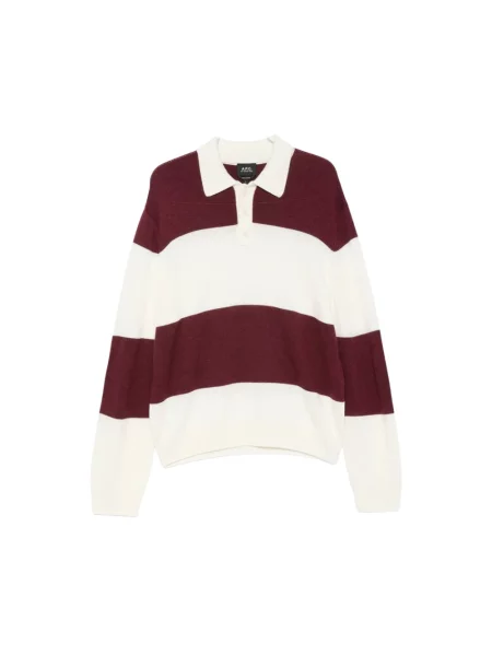 Dzianinowa koszulka polo A.p.c. w paski