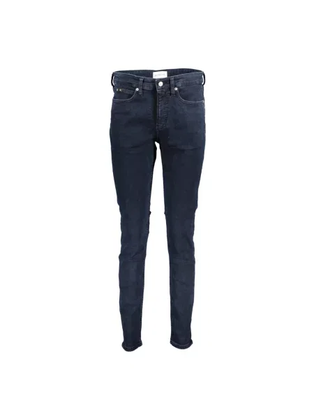 Skinny jeansy skinny Calvin Klein niebieskie
