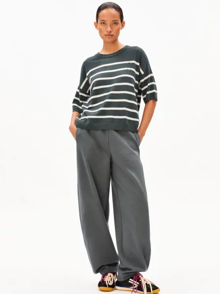 ARMEDANGELS koszula z dzianiny z zawartością lnu Stripe Linen Blend Kobiety w S szary