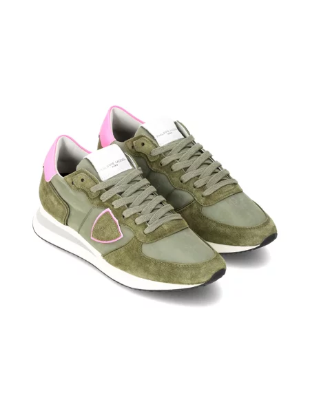 Buty do biegania Philippe Model zamszowe do biegania zielone