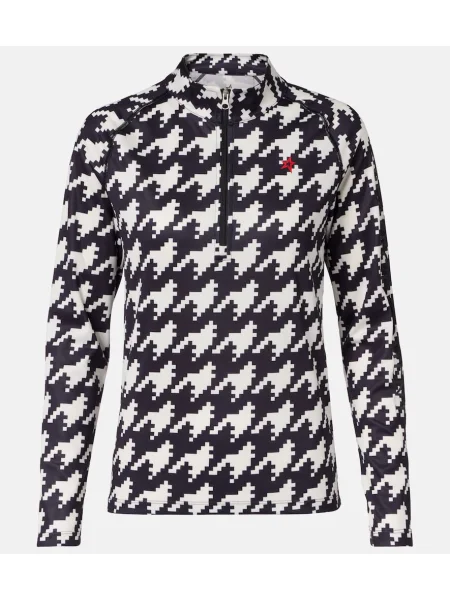 Jeździć na nartach bielizna termoaktywna Perfect Moment w pepitkę biała