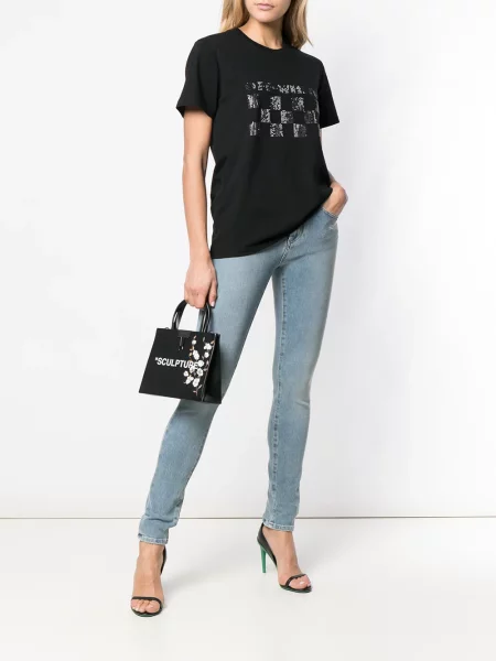 Raštuotas marškinėliai Off-white balta
