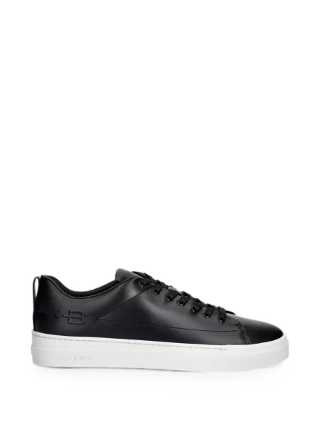 Sneakerși Baldinini din piele cu autograf negru