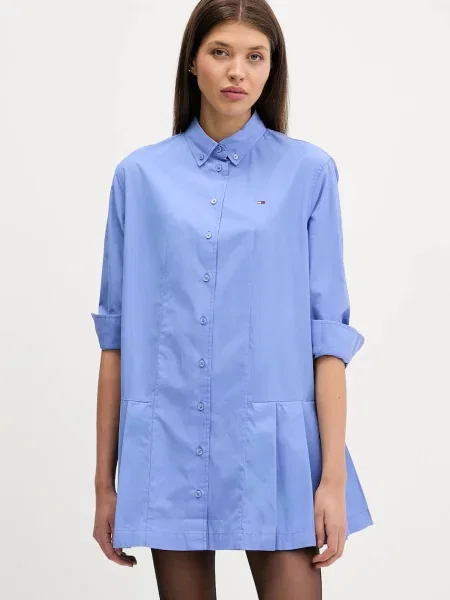 Obleka Tommy Jeans modra