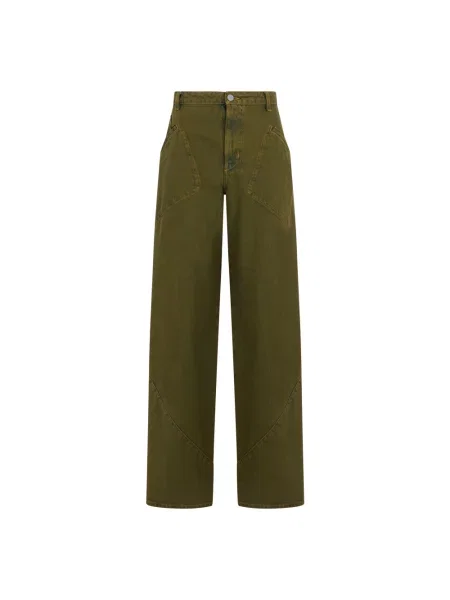 Szerokie jeansy Alberta Ferretti zielone