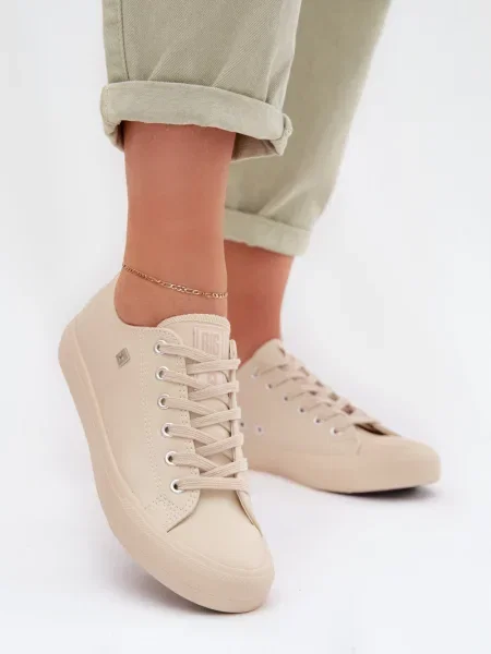 Teniși Big Star Shoes din piele kaki