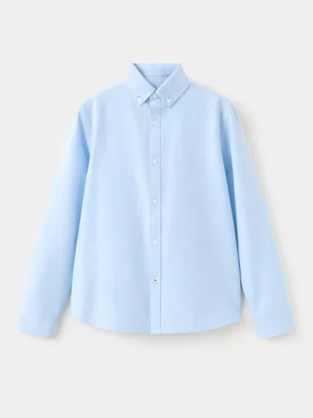 Koszula Oxford regular fit Dzieci 9 MANGO KIDS błękitny