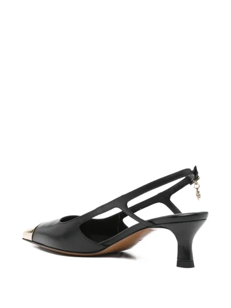 Pantofi cu toc Maje din piele slingback negru