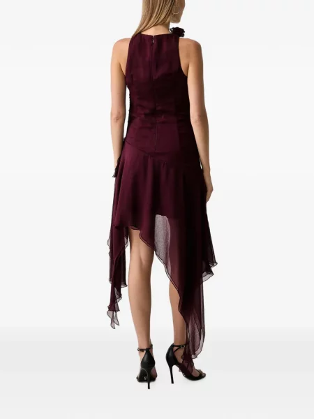 Rochie Bardot asimetrică violet