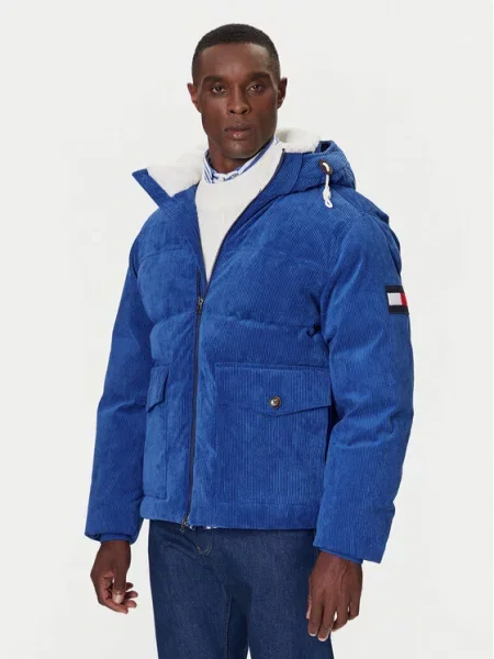 Tommy Hilfiger Pūkinė striukė mėlyna