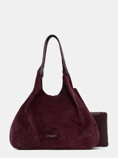 Shopperka Gianni Chiarini skórzana fioletowa