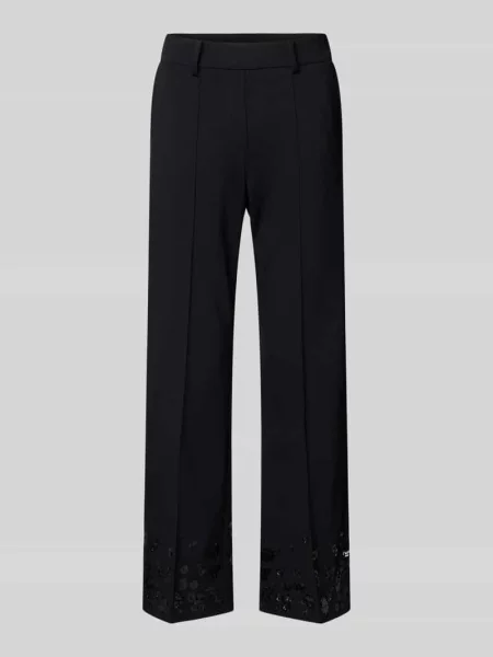Spodnie skrócone z model ‘FRANCOISE CROPPED PAILLET’ Cambio czarne