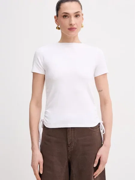 Patrizia Pepe Tricou Reglan Fit alb