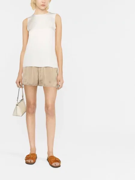 Vestă Theory de mătase fără mâneci alb