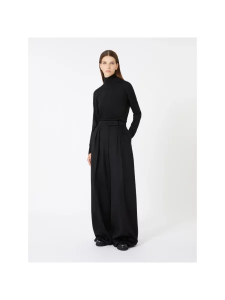Sweter Max Mara z kołnierzem czarny