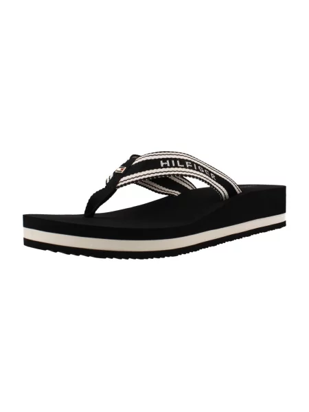 Papuci Tommy Hilfiger cu imagine negru
