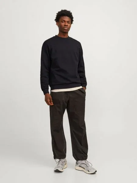 JACK & JONES Sweater majica STAGGER pastelno žuta / crna / bijela