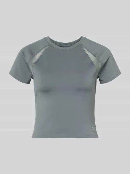 T-shirt ze wstawkami z siateczki i logo Under Armour szara