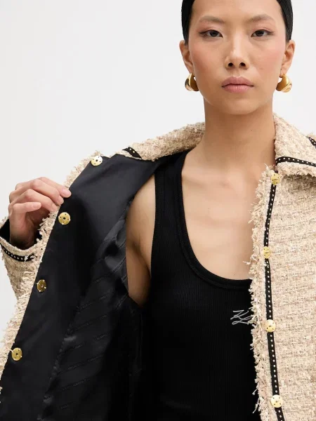 Піджак Karl Lagerfeld однобортний меланж бежевий