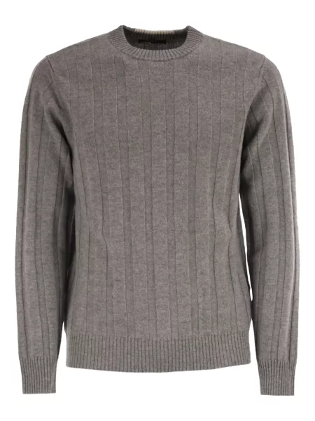 Pulover Peserico cu decolteu în U gri