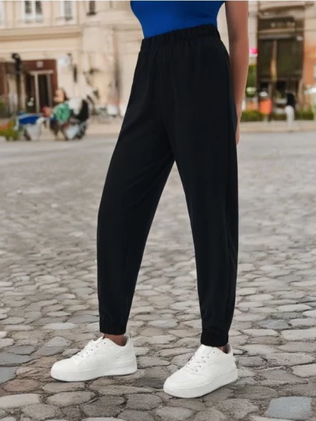 Трикотажні штани чорний