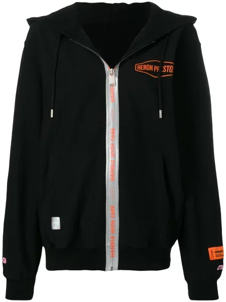 Hanorac cu glugă Heron Preston cu autograf negru