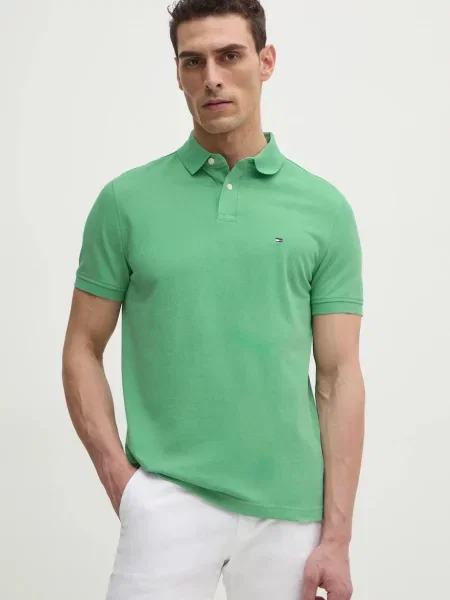 Tommy Hilfiger Тениска с яка и зелен